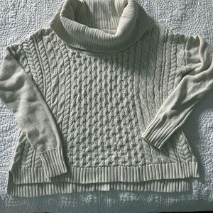 Cozy Cream Cable Knit Turtleneck Sweater